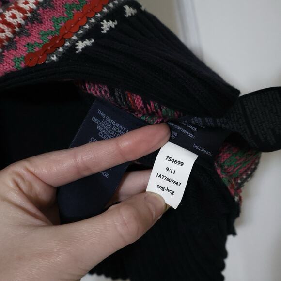 Tommy Hilfiger Fair Isle Sequin Navy Sweater Vest XL Holiday NYE Christmas - Picture 6 of 7